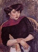 Woman wearing the purple shawl, Jules Pascin